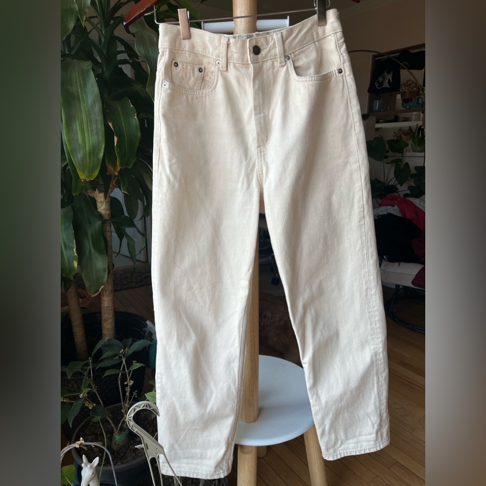 &OTHER STORIES Stylish Cream Denim Pants